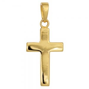 Anhänger Kreuz 925 Sterling Silber gold vergoldet Kreuzanhänger