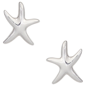 Ohrstecker Seestern 925 Sterling Silber rhodiniert Ohrringe Silberohrstecker