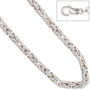 Königsarmband 925 Sterling Silber 23 cm Armband Silberarmband Karabiner