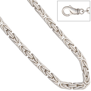 Preview: Königsarmband 925 Sterling Silber 23 cm Armband Silberarmband Karabiner