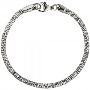 Armband 925 Sterling Silber rhodiniert 19 cm Silberarmband Karabiner