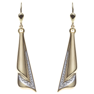 Preview: Boutons 333 Gold Gelbgold bicolor Ohrringe Ohrhänger Goldohrringe
