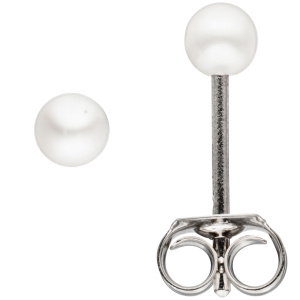 Ohrstecker 925 Sterling Silber 2 Süßwasser Perlen Ohrringe Perlenohrstecker