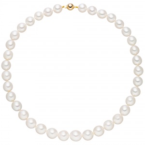 Collier Perlenkette Südsee Perlen 45 cm Verschluss 585 Gold Halskette Kette
