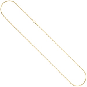 Kobrakette oval 333 Gelbgold 1,7 mm 50 cm Gold Kette Halskette Goldkette