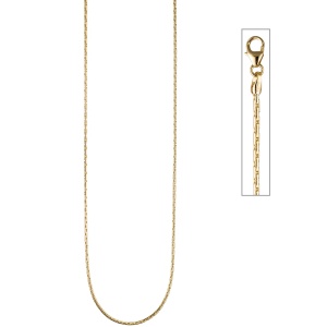 Kobrakette oval 333 Gelbgold 1,7 mm 50 cm Gold Kette Halskette Goldkette