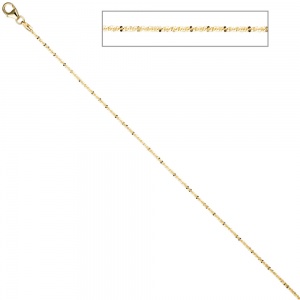 Criss-Cross Kette 333 Gelbgold 1,3 mm 40 cm Gold Halskette Goldkette Karabiner