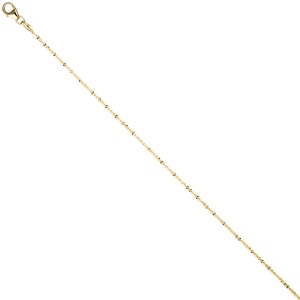 Criss-Cross Kette 333 Gelbgold 1,3 mm 42 cm Gold Halskette Goldkette Karabiner