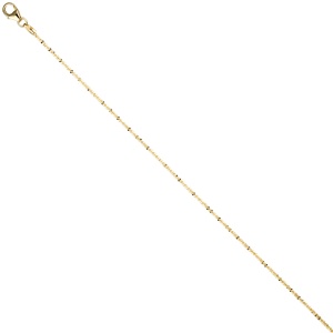 Criss-Cross Kette 333 Gelbgold 1,3 mm 42 cm Gold Halskette Goldkette Karabiner