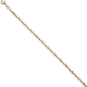 Fußkettchen Fußkette 925 Sterling Silber gold vergoldet 2,9 mm 25 cm Karabiner