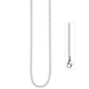 Panzerkette Edelstahl 2 mm 42 cm Kette Halskette Karabiner