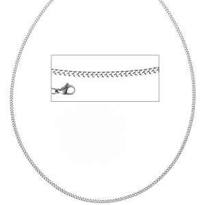 Panzerkette Edelstahl 2 mm 42 cm Kette Halskette Karabiner
