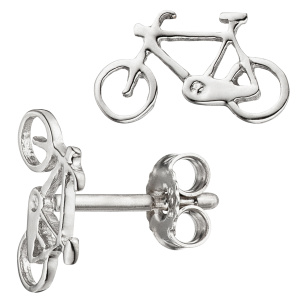 Kinder Ohrstecker Fahrrad Bike 925 Sterling Silber Ohrringe Kinderohrringe