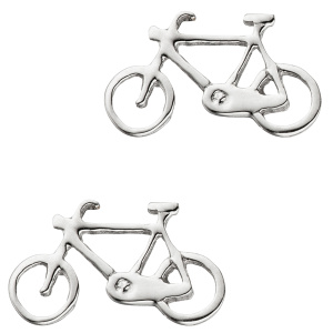 Preview: Kinder Ohrstecker Fahrrad Bike 925 Sterling Silber Ohrringe Kinderohrringe
