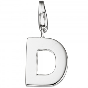 Einhänger Charm Buchstabe D 925 Sterling Silber Anhänger für Bettelarmband