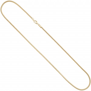 Schlangenkette aus 333 Gelbgold 2,4 mm 42 cm Gold Kette Halskette Goldkette