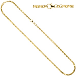 Ankerkette 333 Gold Gelbgold diamantiert 3 mm 45 cm Kette Halskette Goldkette