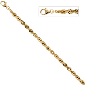 Kordelarmband 585 Gold Gelbgold 19 cm Armband Goldarmband