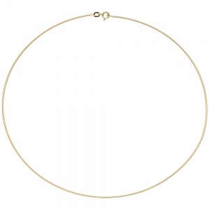 Halsreif 925 Sterling Silber gold vergoldet 1,1 mm 45 cm Kette Halskette