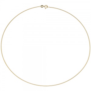 Halsreif 925 Sterling Silber gold vergoldet 1,1 mm 45 cm Kette Halskette