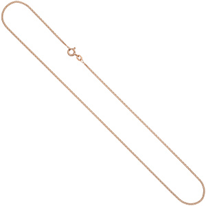 Preview: Panzerkette 925 Sterling Silber rotgold vergoldet 1,3 mm 45 cm Kette Halskette