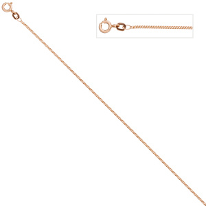 Preview: Panzerkette 925 Sterling Silber rotgold vergoldet 1,3 mm 45 cm Kette Halskette