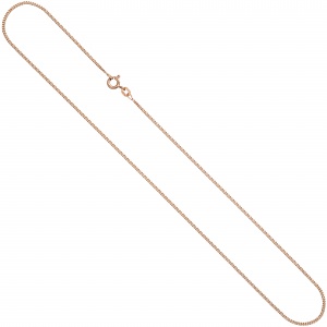 Panzerkette 925 Sterling Silber rotgold vergoldet 1,3 mm 50 cm Kette Halskette