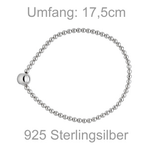Armband 925 Sterling Silber Silberarmband endlos elastisch
