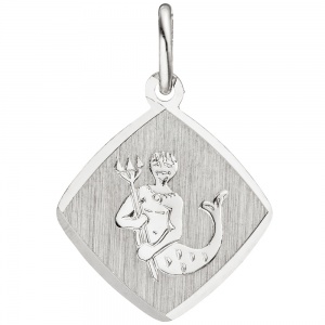 Anhänger Sternzeichen Wassermann 925 Sterling Silber matt Sternzeichenanhänger