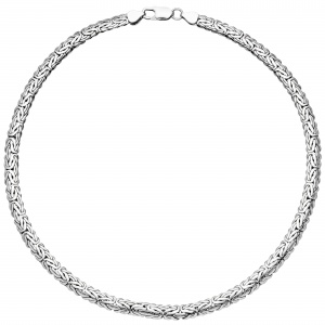 Königskette oval 925 Sterling Silber 45 cm Kette Halskette Silberkette Karabiner