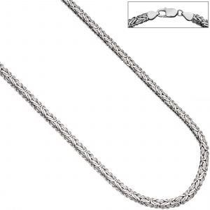 Königskette oval 925 Sterling Silber 45 cm Kette Halskette Silberkette Karabiner