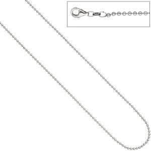 Kugelkette 925 Silber 2,0 mm 45 cm Kette Halskette Silberkette Karabiner