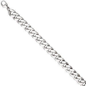 Preview: Panzerarmband 925 Sterling Silber diamantiert 23 cm Armband Silberarmband