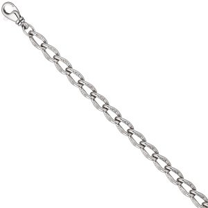 Panzerarmband 925 Sterling Silber mit Struktur 19 cm Armband Silberarmband