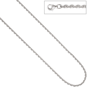 Preview: Ankerkette 925 Silber diamantiert 3,4 mm 45 cm Kette Halskette Silberkette