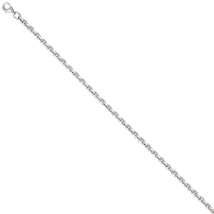 Preview: Ankerkette 925 Silber diamantiert 3,4 mm 45 cm Kette Halskette Silberkette
