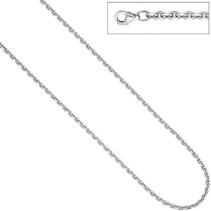 Preview: Ankerkette 925 Silber diamantiert 3,4 mm 50 cm Kette Halskette Silberkette