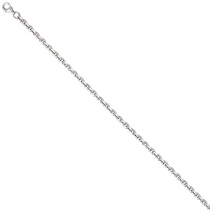 Preview: Ankerkette 925 Silber diamantiert 3,4 mm 50 cm Kette Halskette Silberkette
