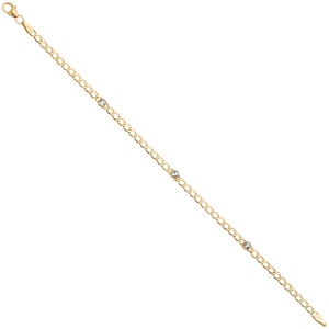 Armband 333 Gold Gelbgold 3 Blautopase hellblau blau 19 cm Goldarmband Karabiner