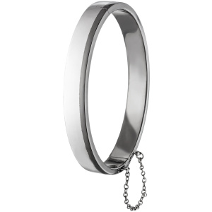 Preview: Herren Armreif Armband 925 Sterling Silber Herrenarmreif mit Sicherheitskette