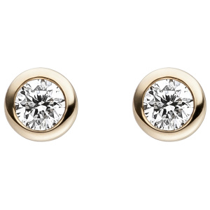 Ohrstecker 585 Gold Gelbgold 2 Diamanten Brillanten Ohrringe Diamantohrstecker