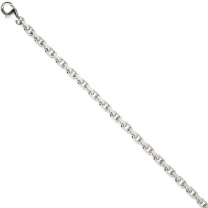 Ankerarmband 585 Gold Weißgold diamantiert 21 cm Armband Weißgoldarmband