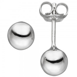 Ohrstecker Kugel 6,1 mm 925 Sterling Silber Ohrringe Kugelohrstecker