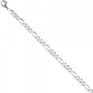 Figaroarmband 925 Sterling Silber diamantiert 21 cm Armband Silberarmband