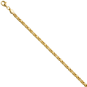 Preview: Königsarmband 925 Sterling Silber gold vergoldet diamantiert 19 cm Armband