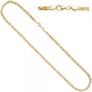 Königskette 925 Sterling Silber gold vergoldet 3,2 mm 45 cm Kette Halskette