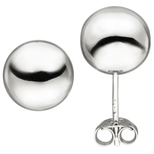 Ohrstecker Kugel 10 mm 925 Sterling Silber Ohrringe Kugelohrstecker