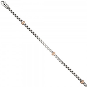 Armband 585 Gold Weißgold Rotgold bicolor 39 Diamanten Brillanten 19 cm