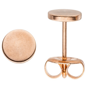 Ohrstecker Studs 6 mm aus Edelstahl rotgold farben beschichtet Ohrringe