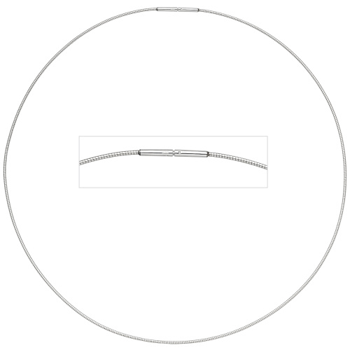 Halsreif Edelstahl 1,0 mm 45 cm Halskette Kette